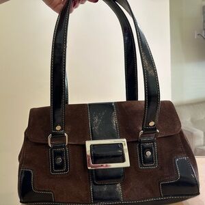 Elegant Brown and Black Handbag